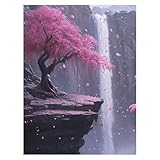 DIY 木 数字油絵 自然 数字塗り絵画