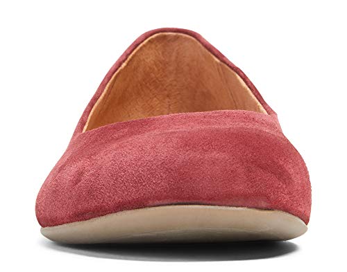 Vionic Women's Jewel Hannah - Ladies Ballet Flats with Concealed Orthotic Arch Support 11 Medium Wine US4