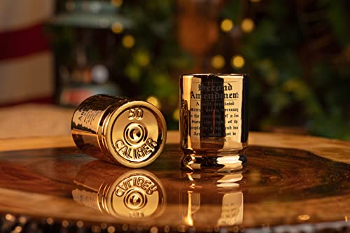 Old Southern Brass 2A 50 Cal Brass Ceramic Shot Glasses thumb #2