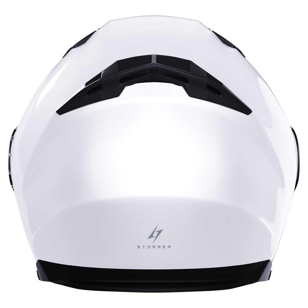 Kask motocyklowy/skuterowy otwarty STORMER Rival Nardo White Pearly, ECE 22.06 – blenda przeciwsłoneczna, przystosowany do montażu interkomu Bluetooth i wkładki Pinlock