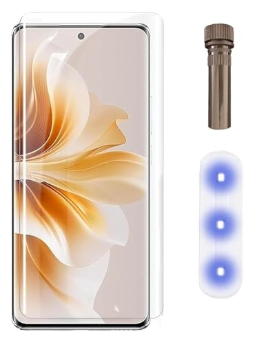 Image of MACLEN Ultra Premium HD Adavnced Glue UV Curved Tempered Glass for Oppo Reno 11 Pro, Reno 11 Pro Plus | With HD clearity full curved edge protection and Installation Kit