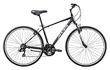 XDS Cross200 21 Speed Hybrid Bike Commuter City Bike, for Men and Women, 700C Wheel Lightweight Aluminum Alloy Frame (Matte Black, Frame Size 15')