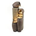 Alpine Corporation GIL140 43" Tall Indoor/Outdoor Pottery Fountain with Replaceable LED Lights, Water Feature for Garden, Patio, and Home Décor, Brown