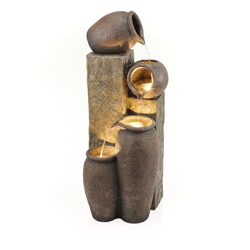 Alpine Corporation GIL140 43" Tall Indoor Outdoor Pottery Fountain with