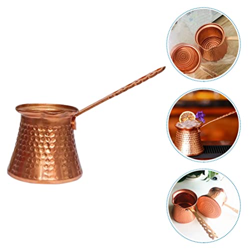 Turkish Coffee Pot Copper Espresso Maker Greek Arabic Coffee Maker Hammered Coffee Cezve Stove Milk Warmer Butter Melting Pot For Home Kitchen 320Ml #TOP6