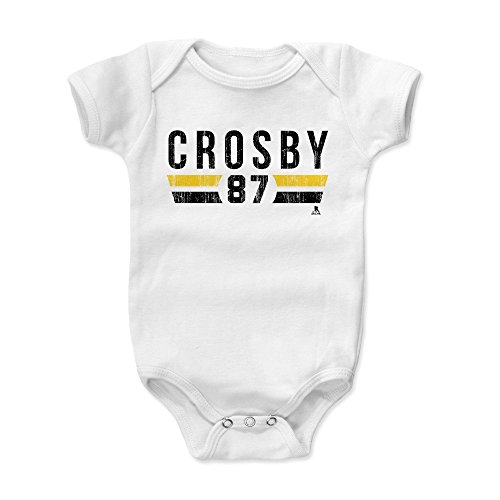 500 LEVEL Sidney Crosby Baby Infant One Piece Bodysuit (12M, White) - Sidney Crosby Font YK