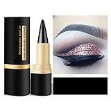 MAEPEOR Matte Gel Eyeliner Set 4 Colors Black Gray Silver Smooth Eyeliner Cream Smudge-proof and Waterproof Gel Eyeliner Pen for Women Girls (Black)