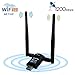 Produktbild NETVIP WLAN Stick 1200Mbps 5dBi Antenna WiFi Adapter USB 3.0 Wireless Dongle Dual Band 5.8G/867Mbps+2.4G/300Mbps,802.11 ac/n/g/b/a für PC Windows 7/8/ 10/2000/ XP/Vist/Mac OS X 10.4-10.14