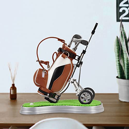 Dual-Purpose Golf Gift Golf Pen Holder With 3 Pieces Golf Pen Set,Office Desk Decor, Golf Cake Topper Golf Birthday Gifts For Golfer Golf Fans Souvenir Women Men Dad #TOP7