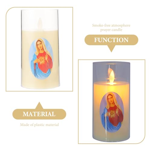Vela de batería para altar religioso y decoración de ambientes espirituales en casa 6