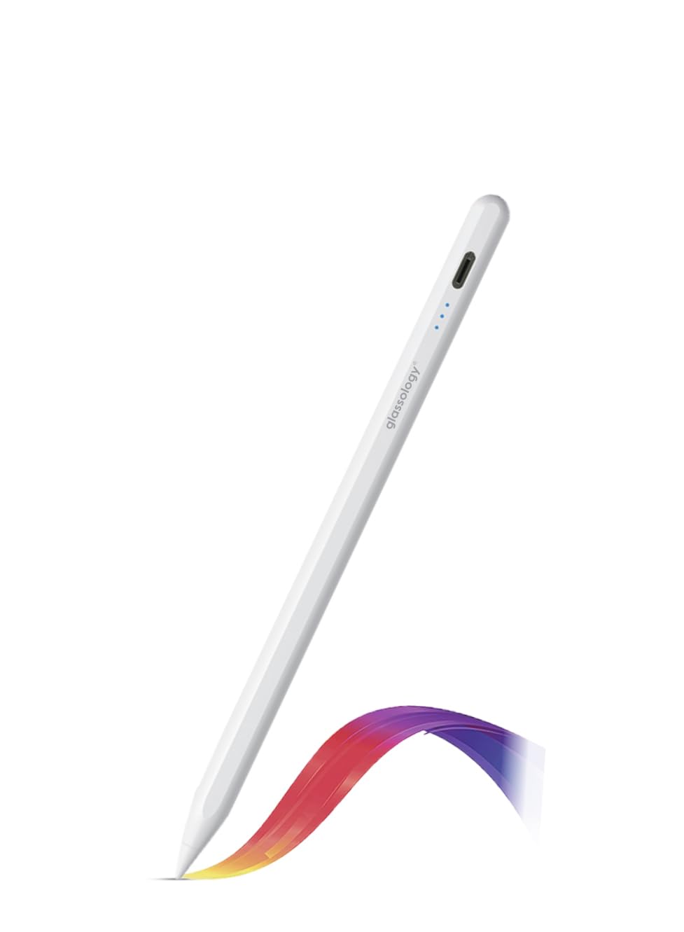 Glassology Universal Stylus Pen Compatible with Smartphone/Tablet/iPad/Pro/Air/iPhone/iOS/Android/All Touch Screens Devices| Fine Point Disc Tip, Lightweight Drawing Writing – White