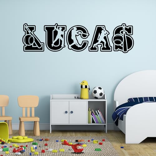 Vinilo Decorativo Personalizado Nombre Béisbol miniatura 4
