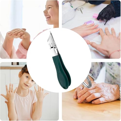 Image of Precision Slant Nail Cutter for Men Women, Stainless Steel Angled Nail Clipper with Non-Slip Grip, Compact Toenail Trimmer for Ingrown Nails
