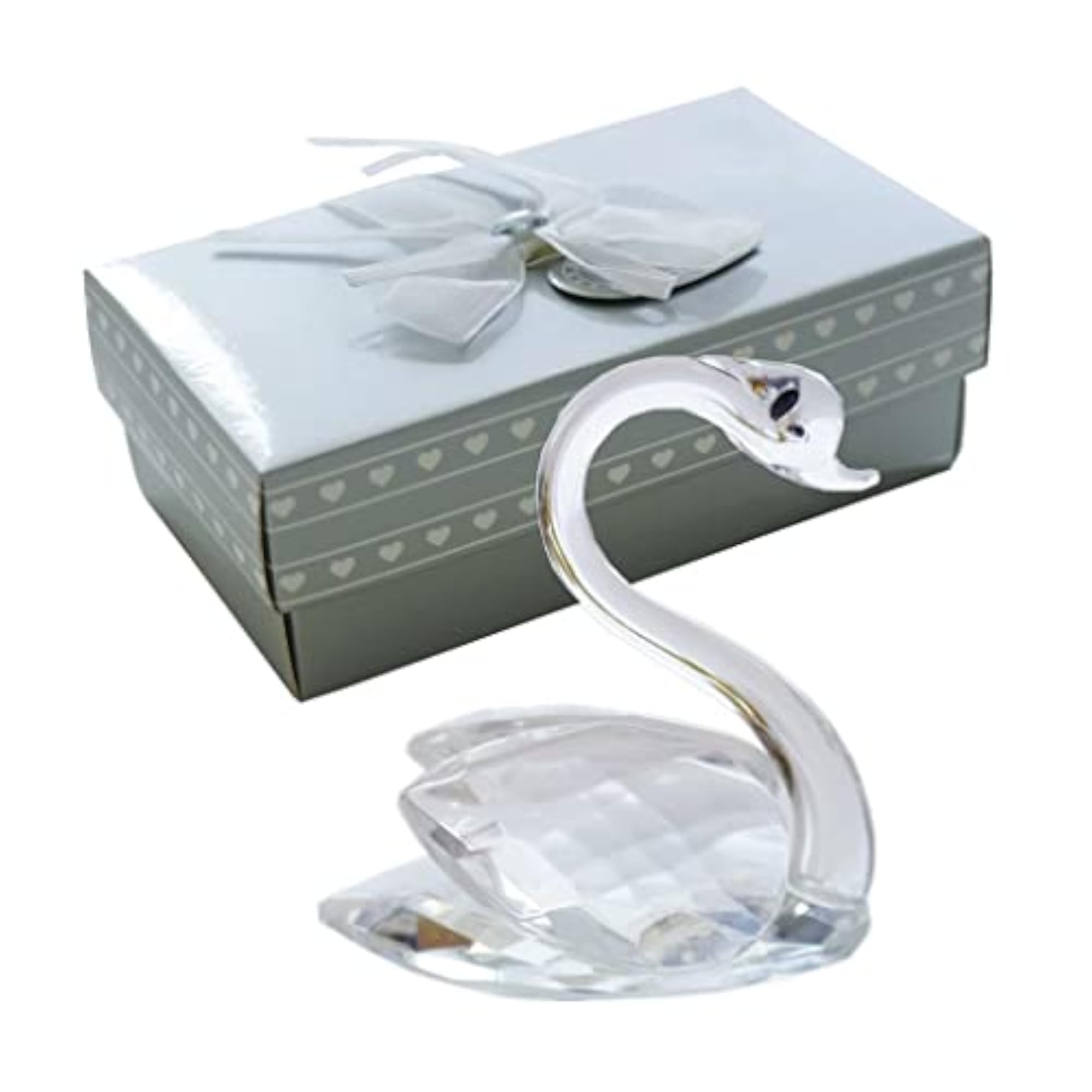 Clear Crystal Rhinestone Swan Wedding Favor