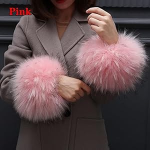 2 stks Grote Manchet Bont Pols Grote Mouw Decor Winterjas Mouw Handring Faux Fox Bont Grote Bont Warm Oversleeves Arm…