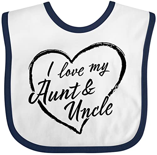 inktastic I Love My Aunt and Uncle in Black Chalk Heart Baby Bib