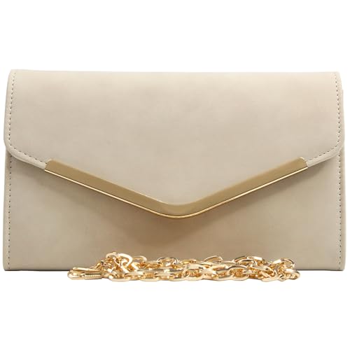 Image of Clutch Purse Evening Bag for Women,Envelope Handbag With Detachable Chain | With Detachable Chain