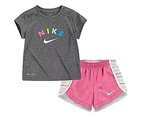Image of Nike Taped T-Shirt and Shorts Set Girls Active Shirts & Tees