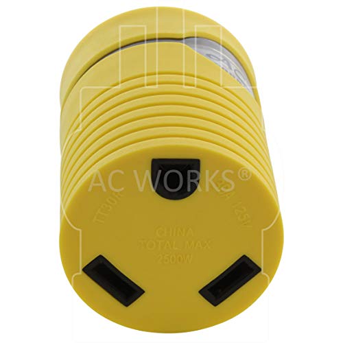 Ac Works Generator To 30Amp Rv Adapter (L14-20 20A 4-Prong Locking Compact) #TOP4