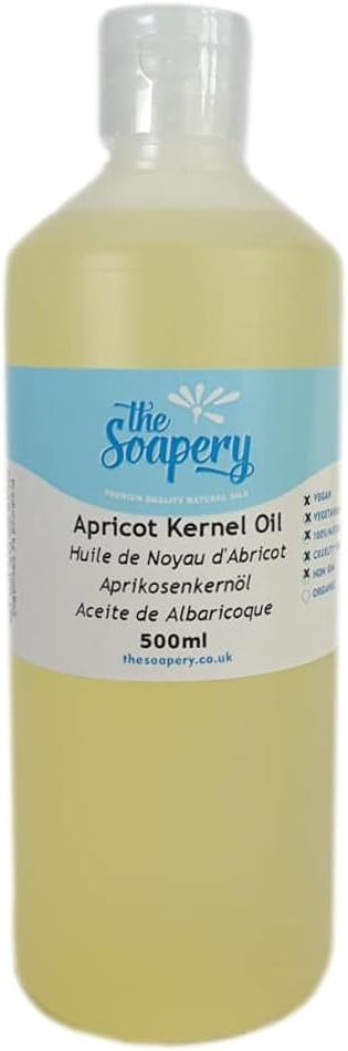 TheSoapery Apricot Kernel Oil 500ml - Cosmetic Grade - Carrier Oil for Massage and Aromatherapy