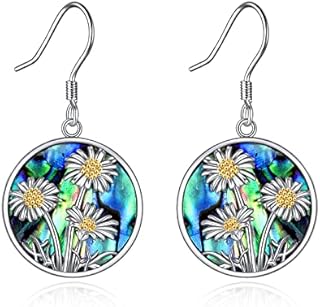 Tree of Life/ Hummingbird/ Daisy/ Butterfly/ Lotus Earrings 925 Sterling Silver Filigree Flower Dangle Earrings Jewelry Gift for Women