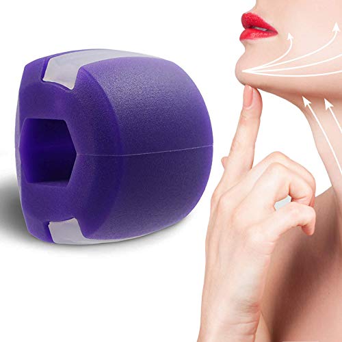 Jaw Jawline Exerciser Ball for Men Women Face Neck Chin Mouth Exercises (Purple)