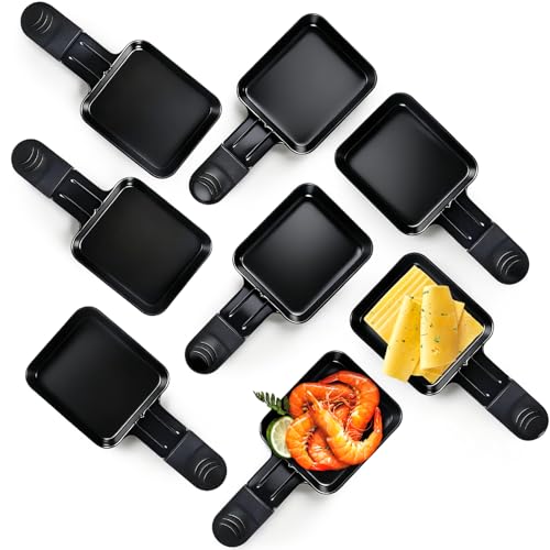 Raclette Pfännchen Mini Antihaftbeschichtet Pfännchen, 8 Stück