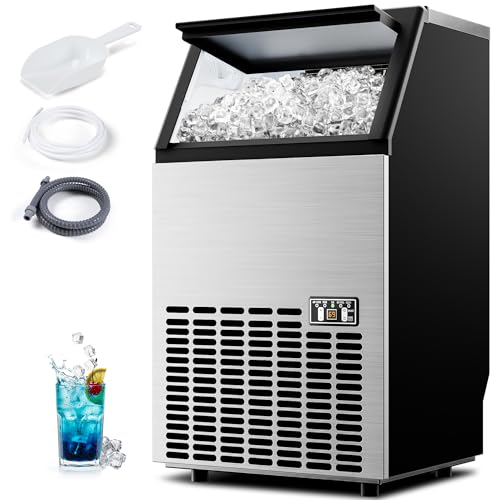 26% off - ICEVIVAL Commercial Ice Maker, 100Lbs/Day, 45 Cubes in 11 Mins, Under Counter Ice Maker with 33Lbs...