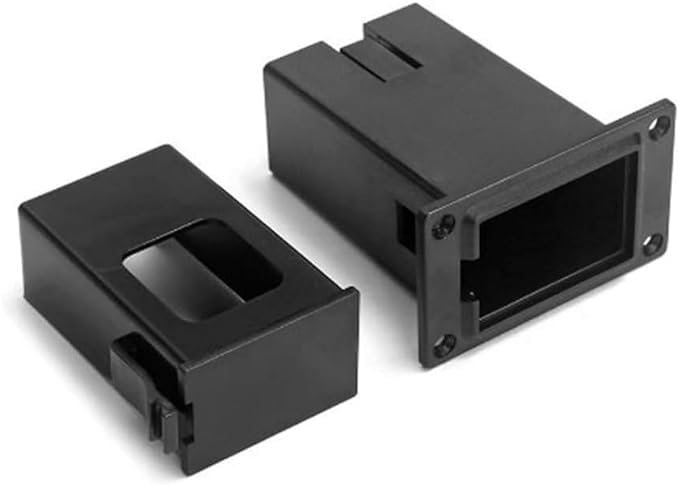 Black Guitar Pickup Battery Box Battery Guitar Case Acoustic Guitar Pickup Parts, Case Holder Replacement for EQ 7545R Bass Accessories, Pickup Shell Cover Installed on Guitar Bass with 9V Battery Box