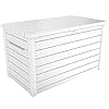 Keter xxl 230 gallon deck storage box outdoor patio container white  urban country home decor