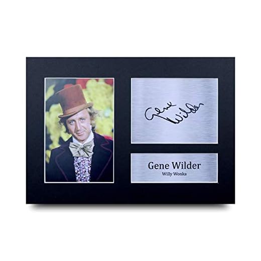 HWC Trading Gene Wilder gåva signerad A4 tryckt autograf Willy Wonka gåvor fotovisning