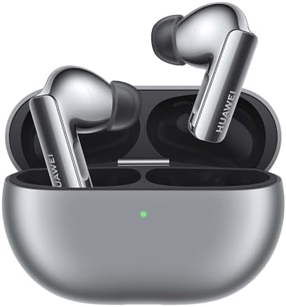 HUAWEI FreeBuds Pro 3 Auriculares Inalámbricos, Sistema de Sonido Hi-Res Dual Driver, Cancelación de Ruido Inteligente, Llamadas de Mayor Calidad, Batería hasta 31 Horas, Android & iOS, Plateada