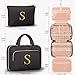 Personalized Gifts for Women, Initial Toiletry Bag Hanging Travel Organizer & Makeup Cosmetic Bag with Embroidery Letter Teacher Appreciation Gift Birthday Valentines Gifts for Mom Wife Friend Sister