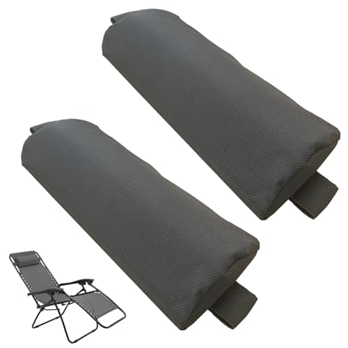 Almohada de sillón de salón de 2 Piezas, reposacabezas de Silla de 14x6x2 Pulgadas con Correa elástica, Almohada de Hamaca de Comodidad Transpirable para Patio Patio Trasero jardín reclinable