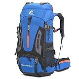 RuRu monkey 60L Hiking Backpack With Rain Cover Lightweight Travel Camping Daypack Backpack