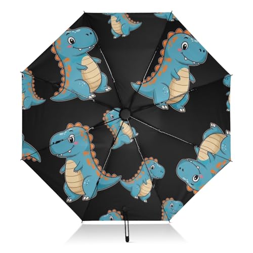 Parapluie automatique dinosaure bleu compact et léger soleil pluie GAIREG