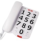 Landline Phone, Big Button Phone for Seniors, Telephone Can One-Touch Dialling with 9 Piction, Suitable for People with Vision Disorders/Hearing Damage, Corded Phone Can Be Used for Home, Office