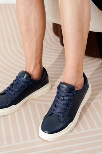 Image of Project Cloud Mens Sneakers - Eco-Crafted Leather Memory Foam Insole Dress Shoes for Men Non Slip Laced-Up Water-Resistant Mens Casual Shoes - Dress Sneakers 2026