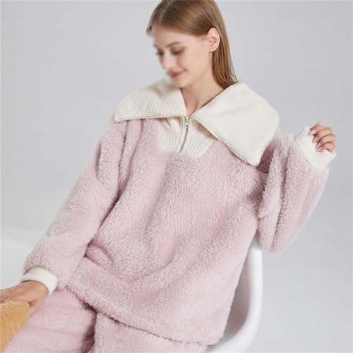 Pyjama en velours corail d'une douceur exceptionnelle et chaude - 3
