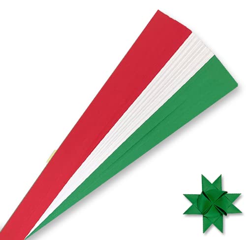 Mix Of Colors Paper Strips For Weaving Projects (Multi Color Packs). Paper Strips For Moravian Stars, German Stars And Froebel Stars. 100 Strips Per Pack (1/2 Inch, Red-White-Green) #TOP16