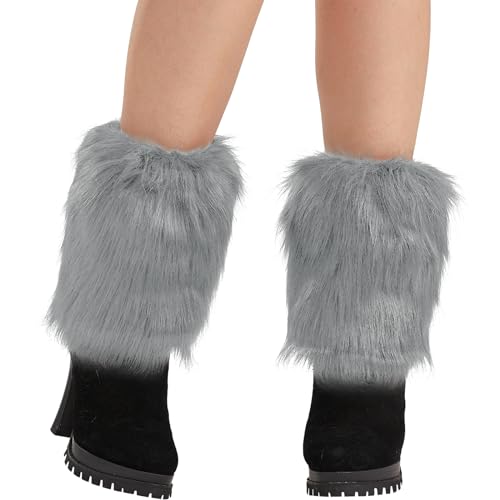 Image of Nanxson Womens Fur Leg Warmer Winter Short Boot Cuffs Covers Sleeves TTW0071