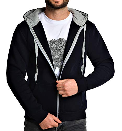 ArmoLine Sudadera con Capucha para Mujer, con Cremallera, 5 tamaños Azul Azul Marino L