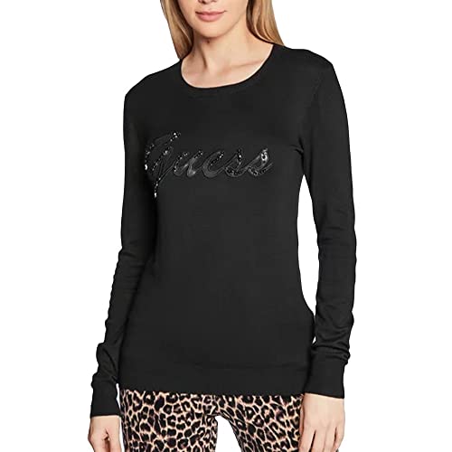 GUESS Pull Fin Logo strassé Jeans - Femme