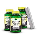 Unique Bundle Store Spring Valley melatonin 10mg, 120 Tablets with Lemon Balm Extract, Dietary Supplement for Sleep and Immune System Support - 7 Day Pill Organizer Included (Pack of 3 (360 CT))