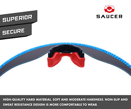 Image of SAUCER Replacement Nose Pieces Pads & Earsocks Temple Sleeve Rubber Kit for Oakley RadarLock Path | Pitch|Edge | XL Sunglass