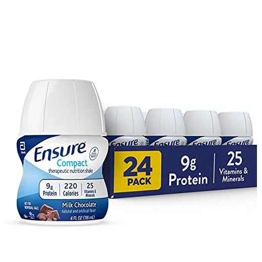 Ensure Compact Nutrition Shake with 9g of Protein and 25 Vitamins and Minerals, Milk Chocolate, 4 Fl Oz (Pack of 24)