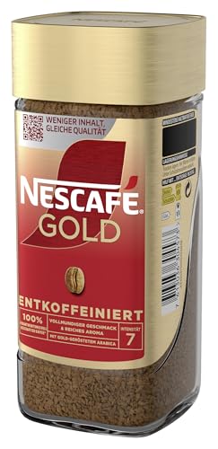 NESCAFÉ GOLD Entkoffeiniert, löslicher Bohnenkaffee, Instant-Kaffee aus erlesenen Kaffeebohnen, vollmundig & aromatisch, koffeinfrei, 1er Pack (1 x 95g)