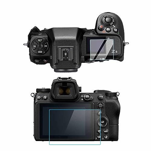 YSJJZRL 9H 2.5D Anti-Scratch Tempered Glass CameraLCD Screen Film/Shoulder Top Screen Film For Nikon Z9 Z8 Z7 Z7II etc (Large+Small screen,For Z5)