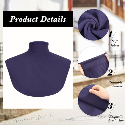 Image of Cutecrop Turtleneck Dickey Extra Large Fake Collar Detachable Dickey Collar Half Mock Turtleneck for Men Women