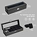 ProCase 6 Slot Watch Case Box for Men, PU leather Man Watch Organizer with Soft Pillow, Lockable Watch Collection Storage Holder with Glass Display Lid -AllBlack